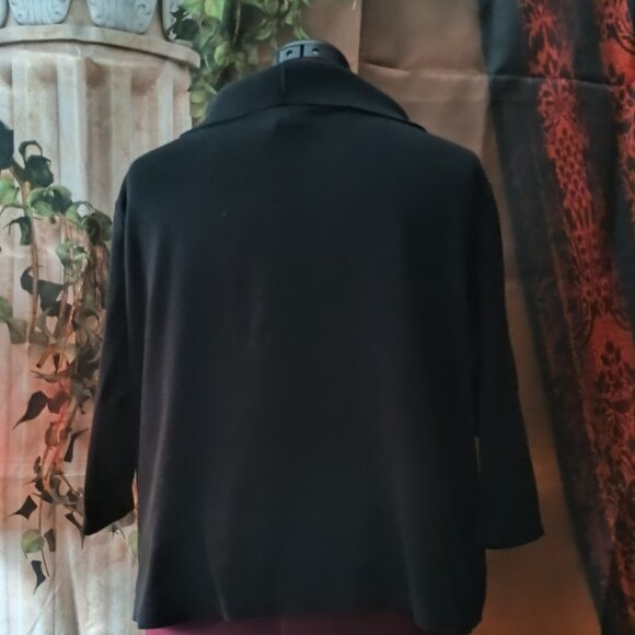 EUC: Rafaella 2X Black Cowl Neck Knit Sweater - Picture 2 of 3